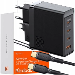 MCDODO SZYBKA ŁADOWARKA SIECIOWA GAN DO MACBOOK 4X USB-C USB 100W KABEL 2M