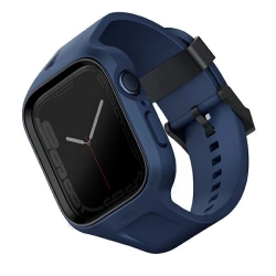 UNIQ pasek Monos 2in1 Apple Watch Strap+ Case Series 4/5/6/7/8/9/SE/SE2 44/45mm. niebieski/marine blue