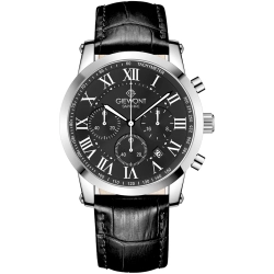 Zegarek Męski Giewont Chronograph Sapphire Srebrno Czarny GW6260-A2