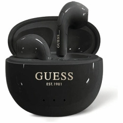 Słuchawki TWS Guess Glossy Effect Egg    Shape Printed Classic Logo czarny