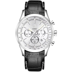 Zegarek Męski Giewont Chronograph Sapphire Srebrny GW7650-A1