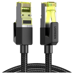 UGREEN NW150 Kabel sieciowy w oplocie, Ethernet RJ45, Cat.7, F/FTP, 3m (czarny)
