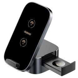Ładowarka Dudao A11Pro+ indukcyjna 15W 3w1 do telefonu / smartwatcha / słuchawek - czarna