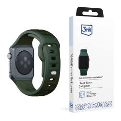 38/40/41/42 mm Dark Green (small) - 3mk Silicone Watch Strap for Apple
