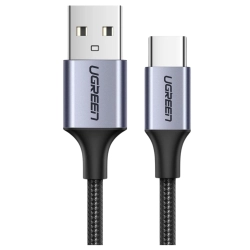 Kabel USB do USB-C QC3.0 UGREEN US288 0,25m z aluminiową wtyczką (czarny)