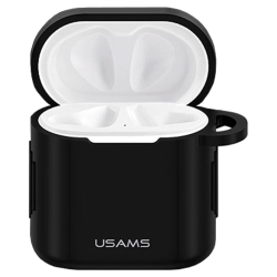 USAMS Etui ochronne do FreeBuds 2 Prosilicon czarny/black BH501FBUS01 (US-BH501)