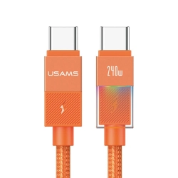 Kabel USAMS U93 240W USB-C do USB-C 1.2m pomarańczowy