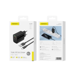 FONENG ładowarka sieciowa EU64 18W 1xUSB QC3.0 + kabel Micro Czarny