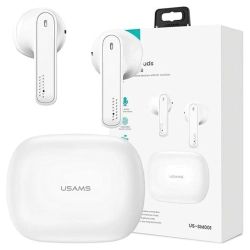 USAMS Słuchawki Bluetooth 5.0 TWS SMseries bezprzewodowe biały/white BHUSM01 (US-SM001)