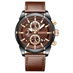 Zegarek Męski Giewont Chronograph Sapphire Czarno Brązowy GW8810-A3
