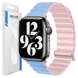 Beline pasek Apple Watch Magnetic Pro38/40/41mm różowo/błękitny  pink/sierra box