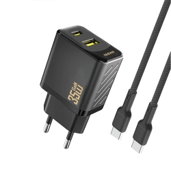 Ładowarka sieciowa Dudao A27MaxCEU PD QC 35W USB-A USB-C z kablem USB-C - czarna