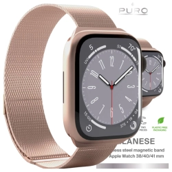 Pasek ze stali nierdzewnej Puro Milanese do Apple Watch 38 / 40 / 41 mm - różowy