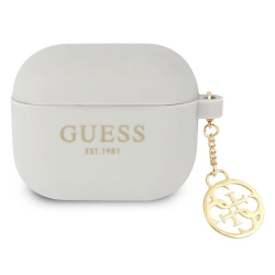 Guess GUA3LSC4EG AirPods 3 coverszary/grey Silicone Charm 4G Collection