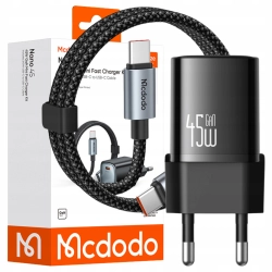 MCDODO SZYBKA ŁADOWARKA DO TELEFONU USB-C 45W GAN KABEL 1M TYP C CZARNA MCDODO SZYBKA ŁADOWARKA DO TELEFONU USB-C 45W GAN KABEL 1M TYP C CZARNA