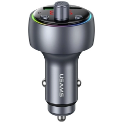 Ładowarka samochodowa USAMS CC328 30W    1xUSB-A 1xUSB-C Bluetooth FM tarnish