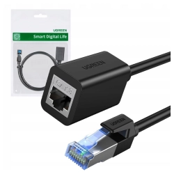 Kabel sieciowy UGREEN  NW112 przedłużacz Ethernet RJ45, Cat. 6, FTP, z metalową wtyczną 3m (czarny)