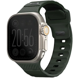 UNIQ pasek Stride Apple Watch Series1/2/3/4/5/6/7/8/9/SE/SE2/Ultra/Ultra 2 42/44/45/49mm FKM Rubber Strap ciemnozielony/moss green