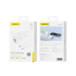 FONENG ładowarka sieciowa EU56 GaN PD 20W 1xUSB-C + 1xUSB QC3.0 + kabel USB-C - Lightning Biały FONENG ładowarka sieciowa EU56 GaN PD 20W 1xUSB-C + 1xUSB QC3.0 + kabel USB-C - Lightning Biały