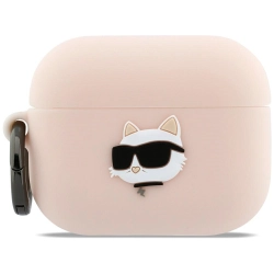 Etui Karl Lagerfeld Silicone Chaupette   Head 3D do AirPods Pro 3 różowy