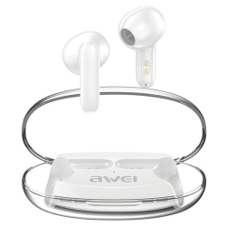AWEI słuchawki Bluetooth 5.3 T85 ENCTWS + stacja dokująca biały/white