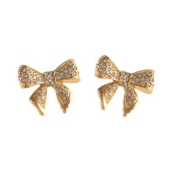 Kolczyki kokardki z kryształkami Aria Princess Collection (P25/NUT/09AU)