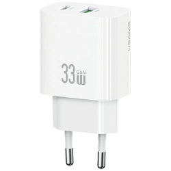 Ładowarka sieciowa USAMS CC317 T65 33W   1xUSB-C 1xUSB-A Fast Charging biały