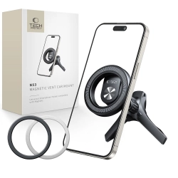 TECH-PROTECT N53 MAGNETIC MAGSAFE STABLE VENT CAR MOUNT BLACK TECH-PROTECT N53 MAGNETIC MAGSAFE STABLE VENT CAR MOUNT BLACK