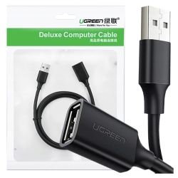 Kabel USB 2.0 przedłużający UGREEN US103, 1.5m (czarny)