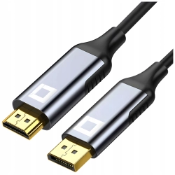 CO2 KABEL HDMI DO DISPLAYPORT 1.4 ADAPTER HDMI DP FHD 240HZ 4K 60HZ HDR 2M