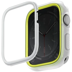 UNIQ etui Moduo Apple Watch Series 4/5/6/7/8/9/SE/SE2 44/45mm limonka-biały/lime-white