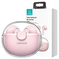 USAMS Słuchawki Bluetooth 5.1 TWS BUseries bezprzewodowe różowy/pink BHUBU04