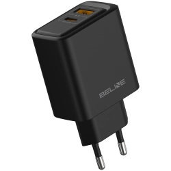 Ładowarka sieciowa Beline 45W GaN USB-A/USB-C BLN2CB45 czarny Ładowarka sieciowa Beline 45W GaN USB-A/USB-C BLN2CB45 czarny
