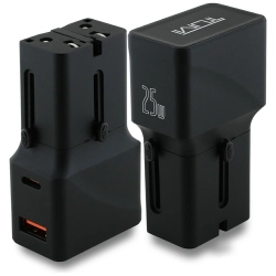 Ładowarka sieciowa TUMI Travel Adapter   25W USB-C / USB-A czarny