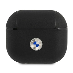 BMW BMA3SSLBK AirPods 3 coverczarny/black Geniune Leather Silver Logo