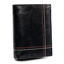 Portfel męski skórzany N20191-VTK-D BLACK Portfel męski skórzany N20191-VTK-D BLACK