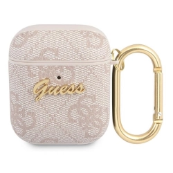 Guess GUA24GSMP AirPods 1/2 coverróżowy/pink 4G Script Metal Collection