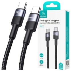 USAMS Kabel pleciony 240W USB-C/USB-C1.2m SY Series tarnish SJ727USB01