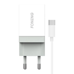 Ładowarka sieciowa Foneng K210 10.5W, 1xUSB + Kabel USB C 1m
