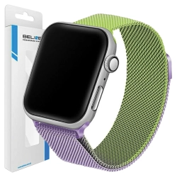 Beline pasek Apple Watch Steel42/44/45/49mm zielono-purpurowy green/purple