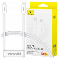 Kabel Baseus Superior Series ll USB-C - USB-C 30W 480Mb/s 2m - biały