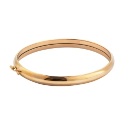 Złota sztywna bransoletka typu bangle do kolekcji biżuterii