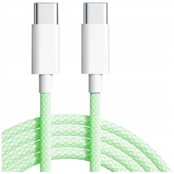 CO2 ŁADOWARKA KABEL USB-C SZYBKIE ŁADOWANIE USB TYP C DO IPHONE 15 16 1M ZIELONY