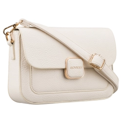 Torebka listonoszka damska miejska na ramię crossbody Rovicky beżowa