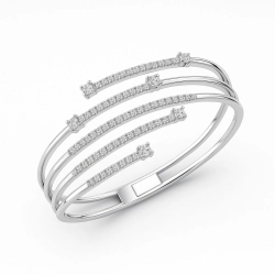 Exclusive | Bransoletka białego złota 750 z diamentami - model DDB0001
