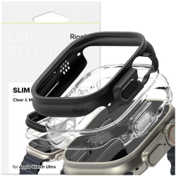 RINGKE SLIM 2-PACK APPLE WATCH ULTRA 1 / 2 (49 MM) CLEAR & MATTE BLACK RINGKE SLIM 2-PACK APPLE WATCH ULTRA 1 / 2 (49 MM) CLEAR & MATTE BLACK