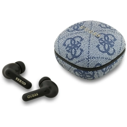Słuchawki TWS ENC Guess 4G Classic Metal Logo niebieski