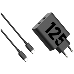 Ładowarka sieciowa Motorola TurboPower   125W Dual 2x USB-C z kablem USB-C 1m czarny