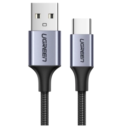 Kabel USB do USB-C QC3.0 UGREEN  US288 1,5m z aluminiową wtyczką (czarny)