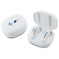 BMW słuchawki Bluetooth BMBEMIATP20LOH   TWS + stacja dokująca biały/white Printed Logos